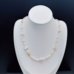 N16 Handmade Freshwater Baroque Pearl Necklace